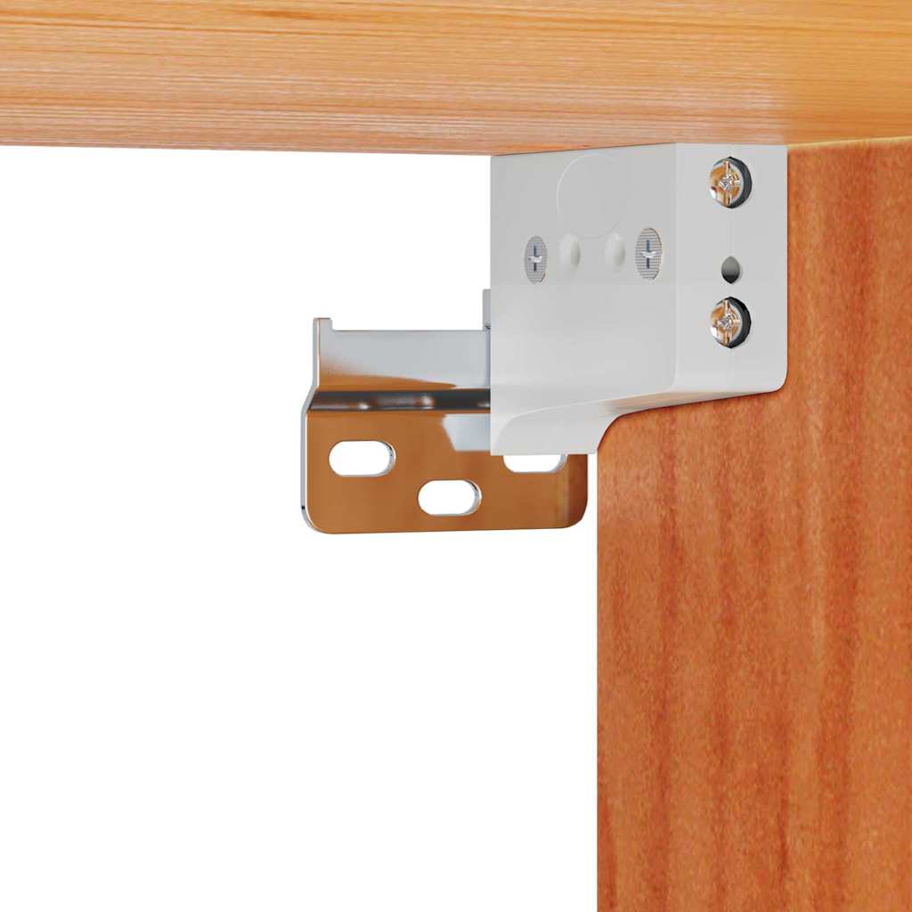 Sengebord Voks brun 37 x 35 x 18,5 cm Massivt fyrretræ
