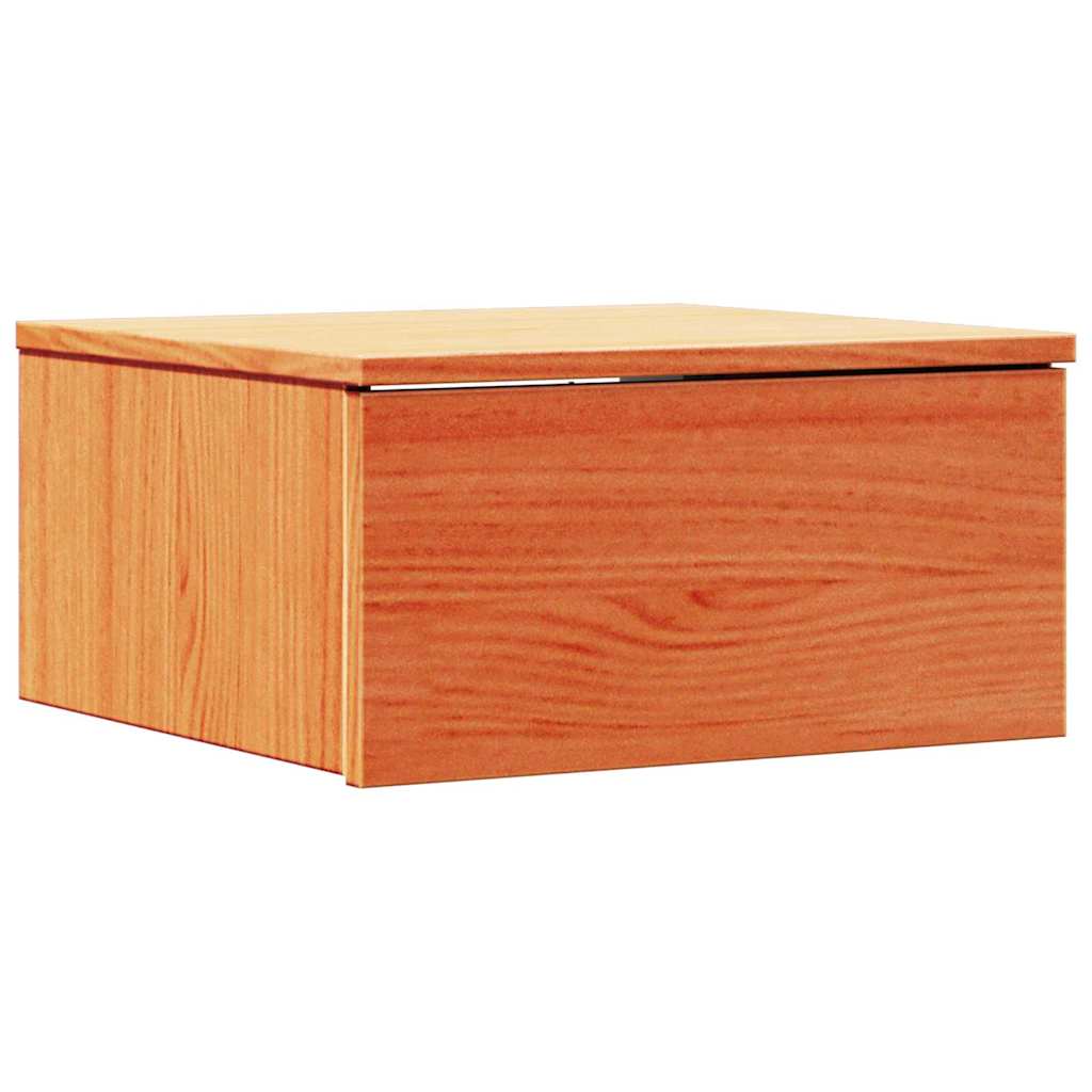 Sengebord Voks brun 37 x 35 x 18,5 cm Massivt fyrretræ
