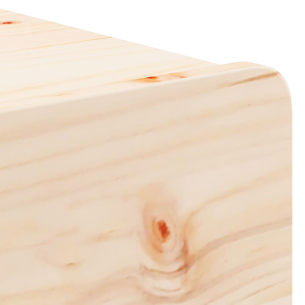 Sengebord 2 pcs Brun 44 x 32,5 x 40 cm Massivt fyrretræ