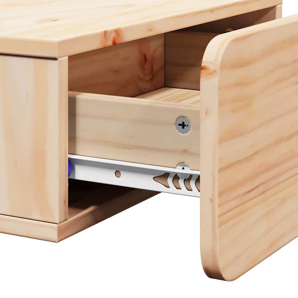 Sengebord 2 pcs Brun 44 x 32,5 x 40 cm Massivt fyrretræ