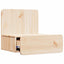 Sengebord 2 pcs Brun 44 x 32,5 x 40 cm Massivt fyrretræ