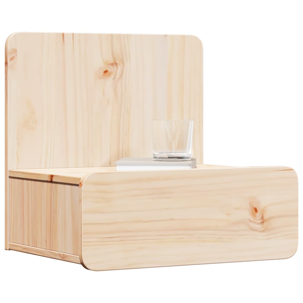 Sengebord 2 pcs Brun 44 x 32,5 x 40 cm Massivt fyrretræ