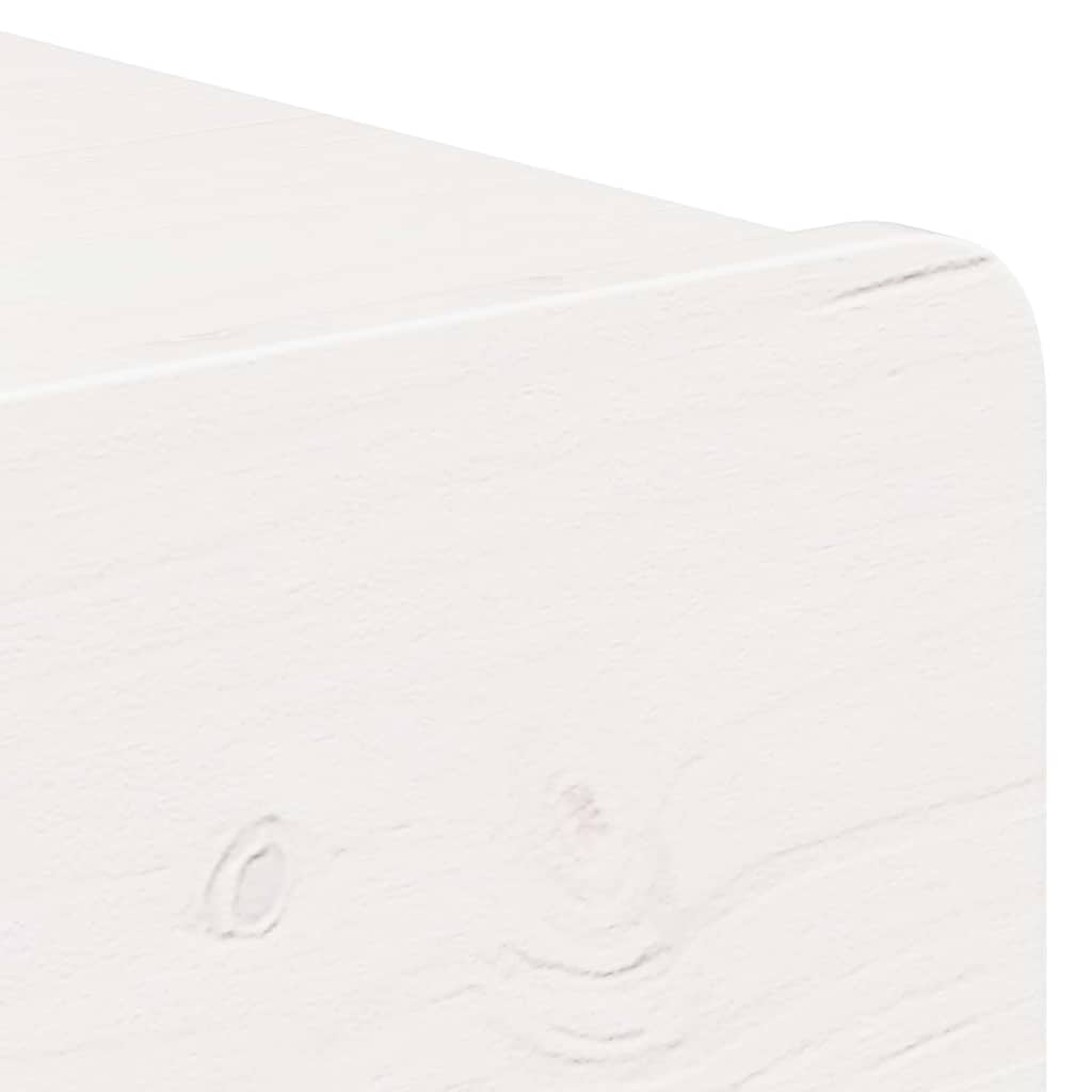 Sengebord 2 stk. Hvid 44 x 32,5 x 40 cm Massivt fyrretræ