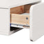 Sengebord 2 stk. Hvid 44 x 32,5 x 40 cm Massivt fyrretræ