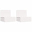 Sengebord 2 stk. Hvid 44 x 32,5 x 40 cm Massivt fyrretræ