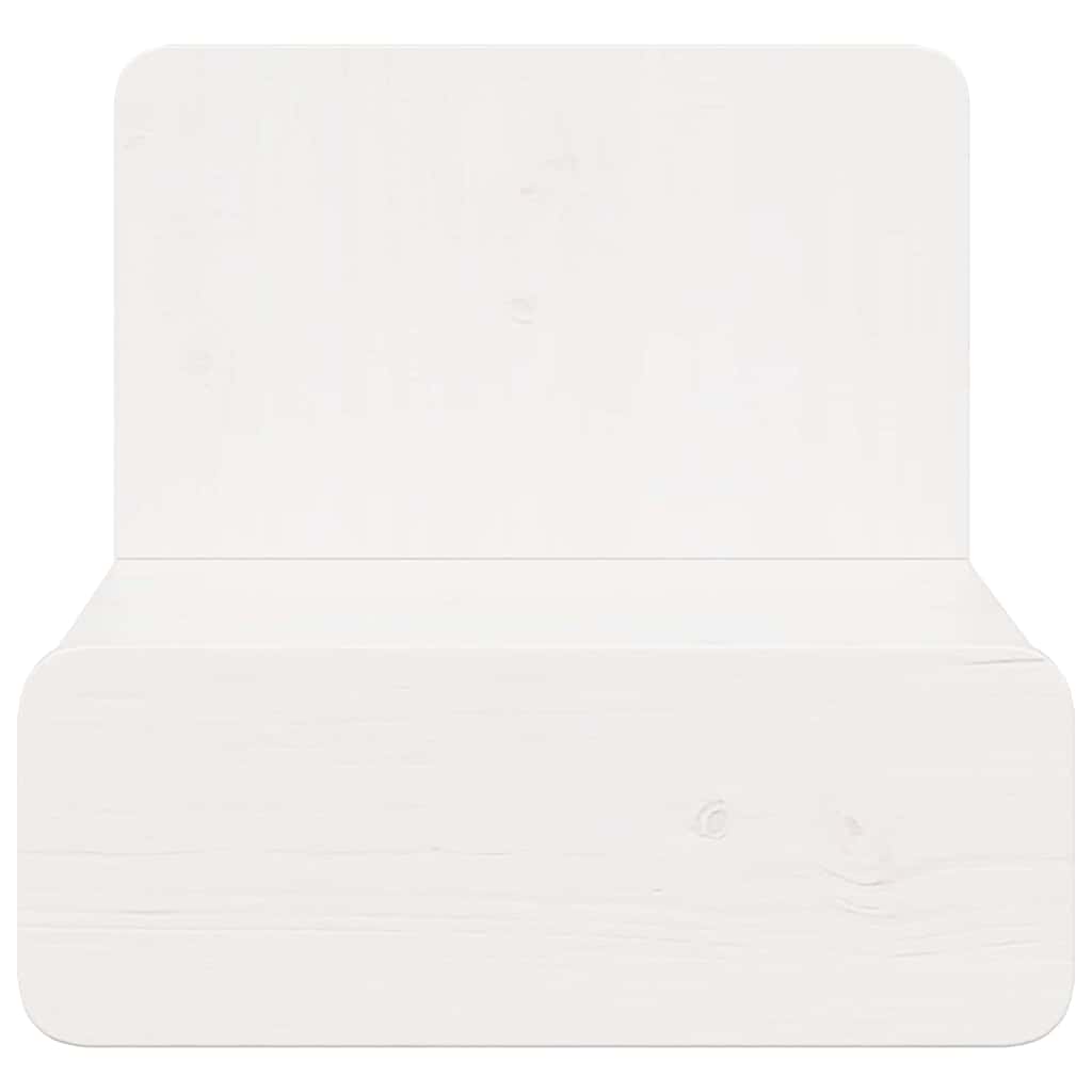 Sengebord 2 stk. Hvid 44 x 32,5 x 40 cm Massivt fyrretræ