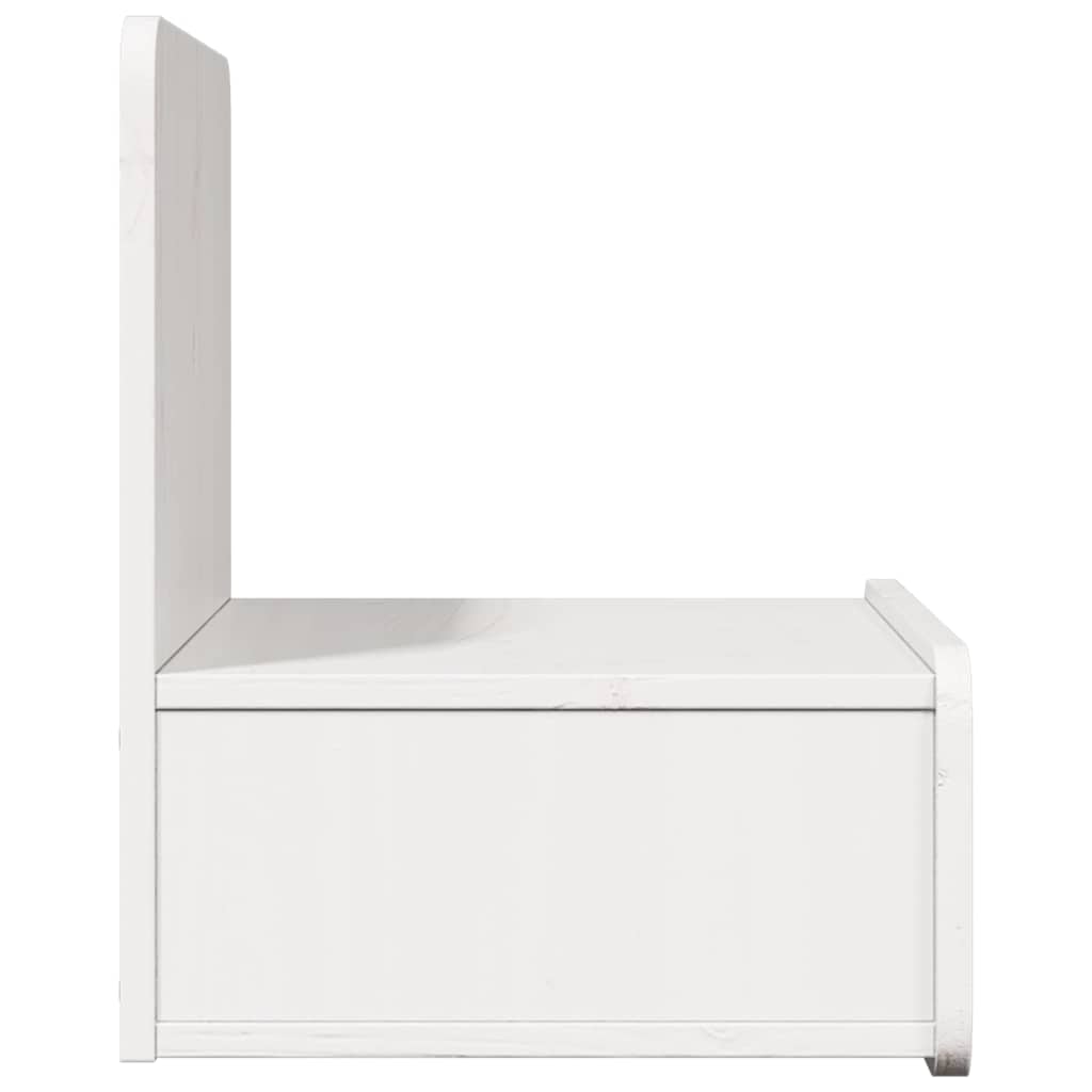 Sengebord 2 stk. Hvid 44 x 32,5 x 40 cm Massivt fyrretræ