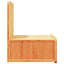 Sengebord Voks brun 44 x 32,5 x 40 cm Massivt fyrretræ