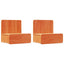 Sengebord 2 pcs Voks brun 44 x 32,5 x 40 cm Massivt fyrretræ