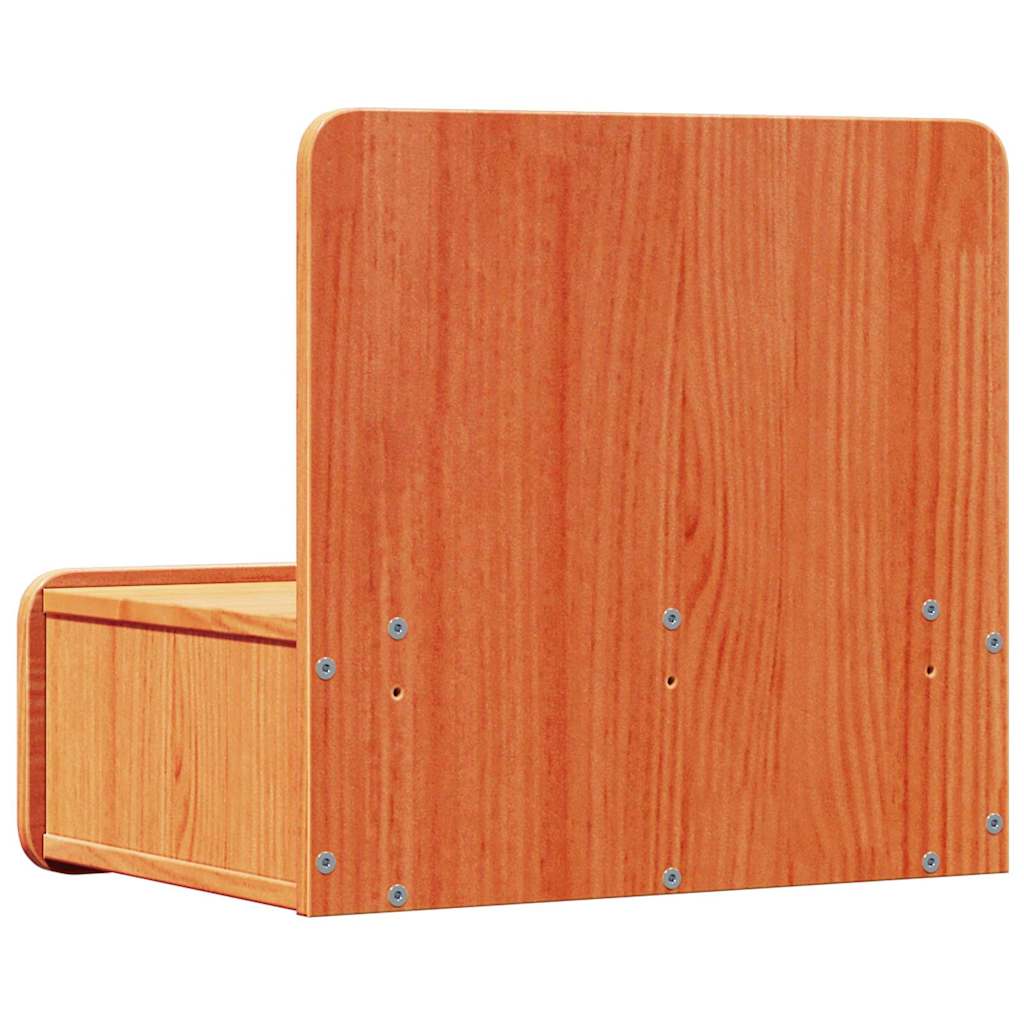 Sengebord 2 pcs Voks brun 44 x 32,5 x 40 cm Massivt fyrretræ