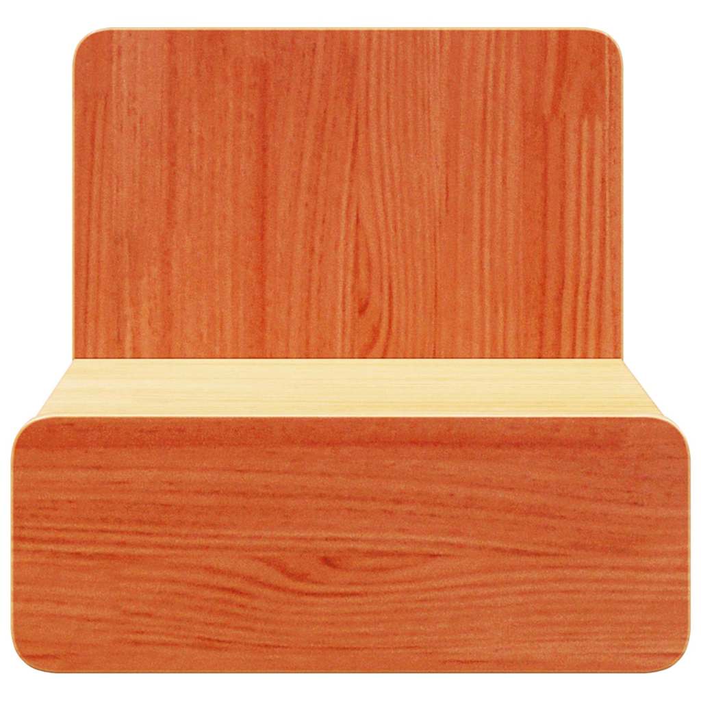 Sengebord 2 pcs Voks brun 44 x 32,5 x 40 cm Massivt fyrretræ