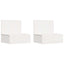 Sengebord 2 stk. Hvid 42 x 32,5 x 40 cm Massivt fyrretræ