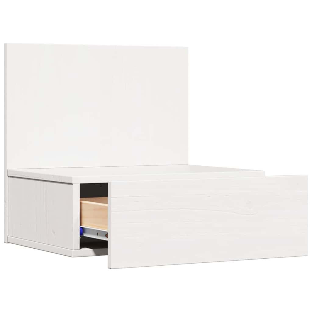 Sengebord 2 stk. Hvid 42 x 32,5 x 40 cm Massivt fyrretræ
