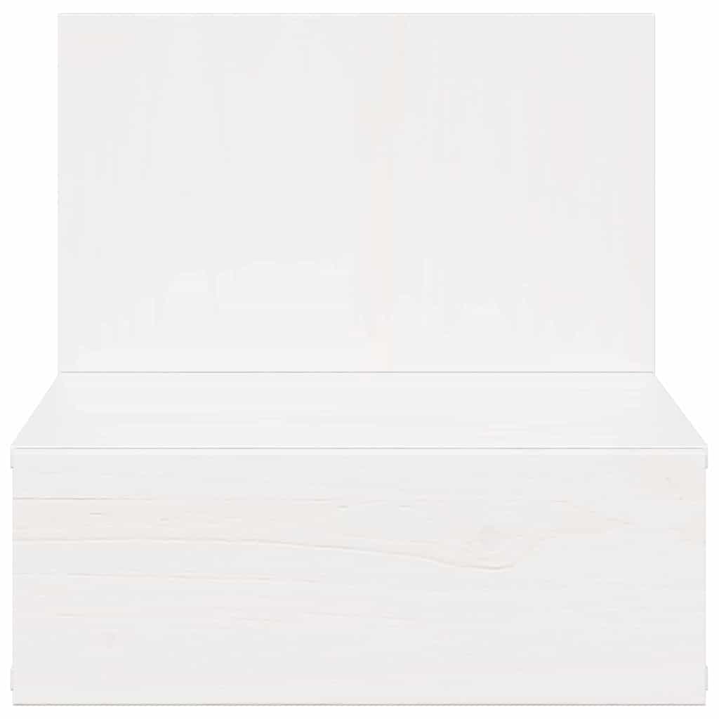 Sengebord 2 stk. Hvid 42 x 32,5 x 40 cm Massivt fyrretræ