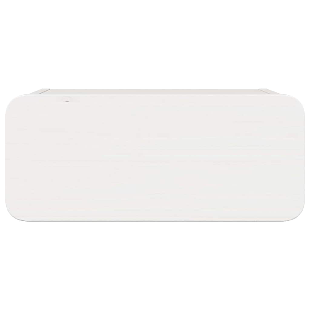 Sengebord med skuffe Hvid 39 x 34 x 16,5 cm Massivt fyrretræ