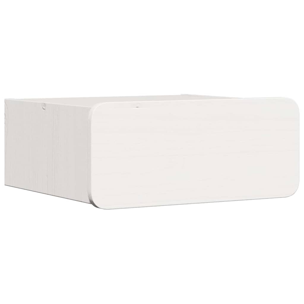 Sengebord 2 pcs Hvid 39 x 34 x 16,5 cm Massivt fyrretræ