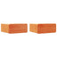 Sengebord 2 pcs Voks brun 39 x 34 x 16,5 cm Massivt fyrretræ