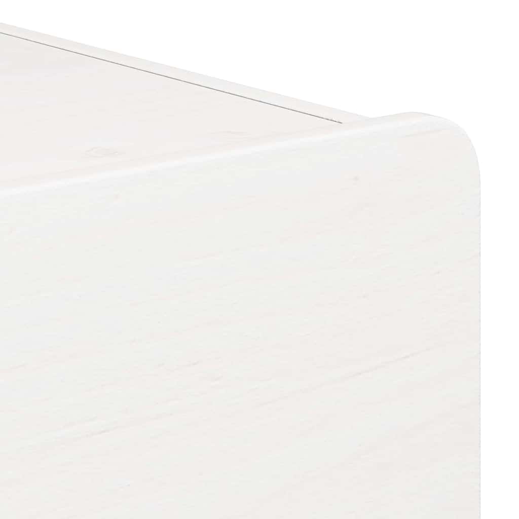 Sengebord 2 pcs Hvid 39 x 34 x 33 cm Massivt fyrretræ