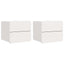 Sengebord 2 pcs Hvid 39 x 34 x 33 cm Massivt fyrretræ