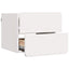 Sengebord 2 pcs Hvid 39 x 34 x 33 cm Massivt fyrretræ