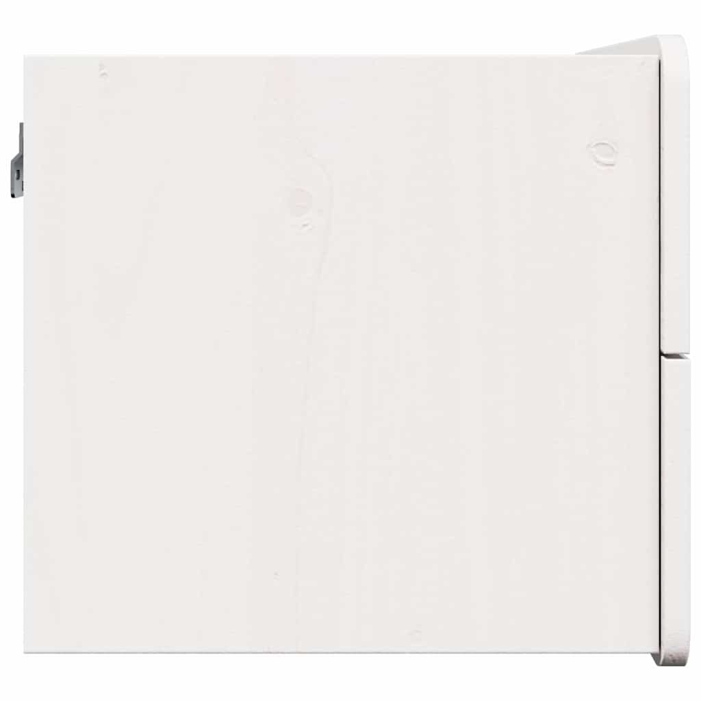 Sengebord 2 pcs Hvid 39 x 34 x 33 cm Massivt fyrretræ