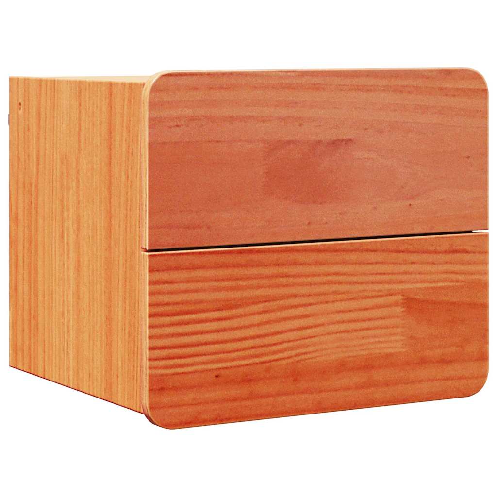 Sengebord 2 pcs Brun 39 x 34 x 33 cm Massivt fyrretræ