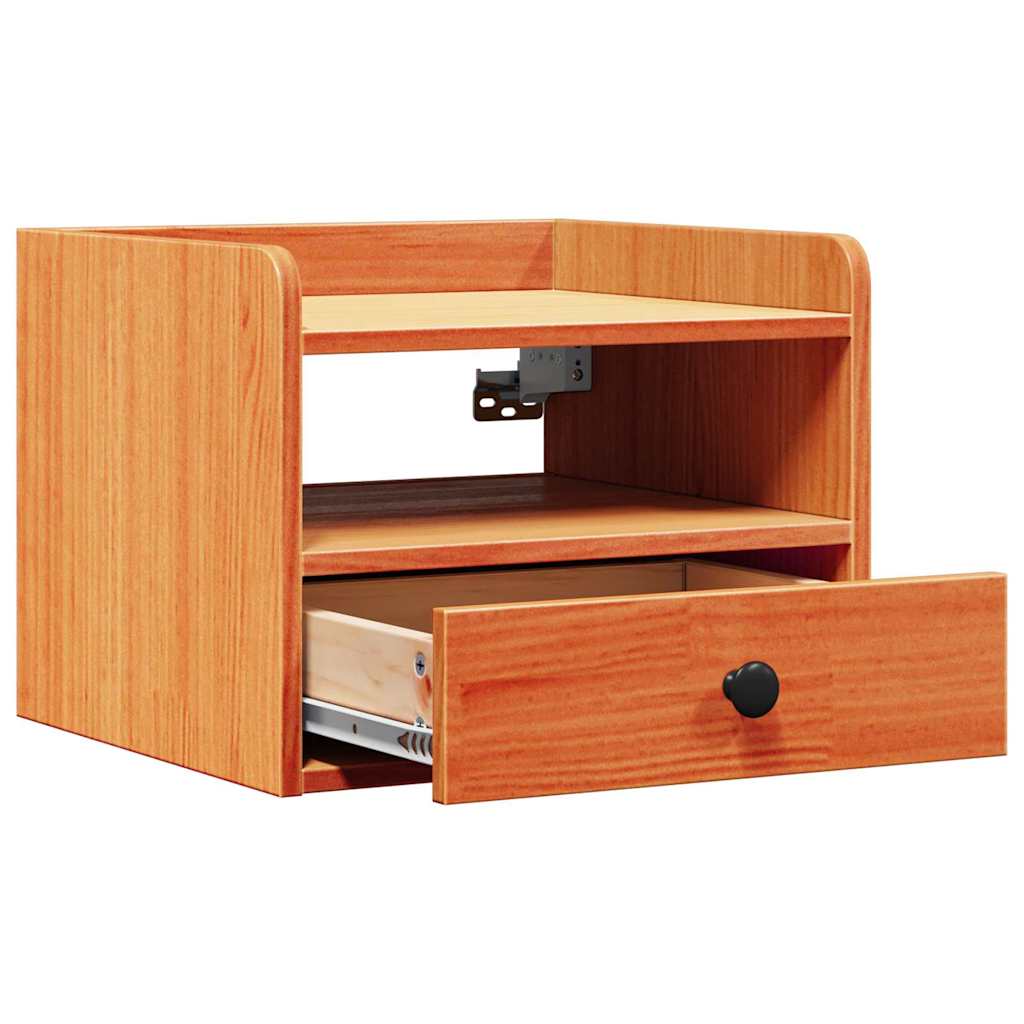 Sengebord 2 pcs Voks brun 38 x 36 x 29,5 cm Massivt fyrretræ