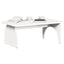 Sofabord Hvid 80 x 50 x 31 cm Massivt fyrretræ
