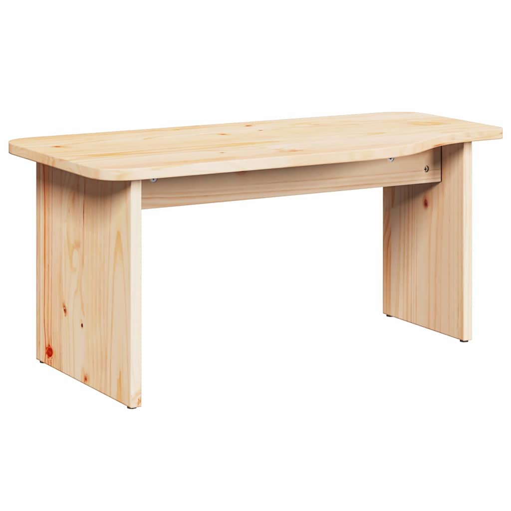 Sofabord 2 pcs Naturfarvet Massivt fyrretræ