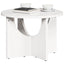 Sofabord Hvid 50 x 50 x 35 cm Massivt fyrretræ