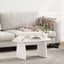 Sofabord Hvid 80 x 40 x 35 cm Massiv fyrretræ