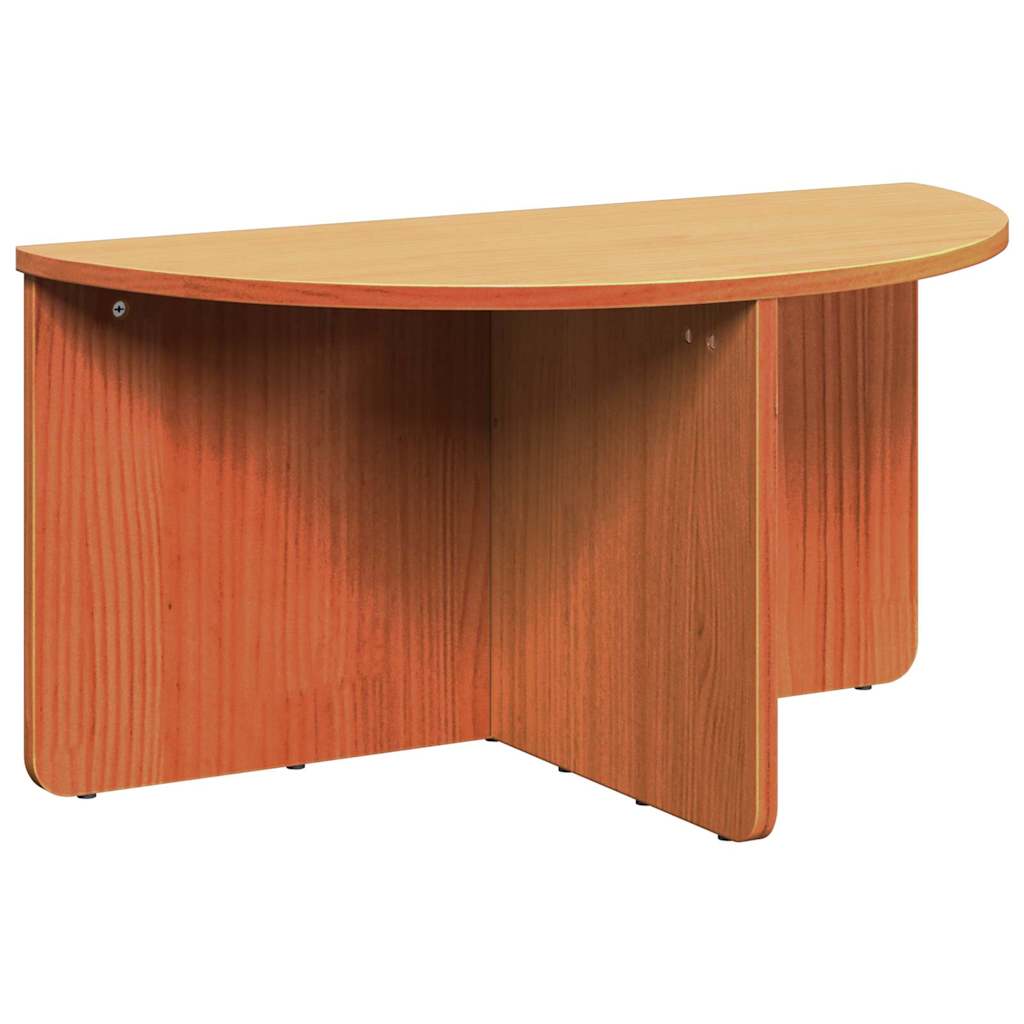 Sofabord 2 pcs Voks brun Massivt fyrretræ