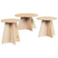 Sofabord 3 pcs Naturfarvet