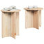 Sofabord 2 pcs Naturfarvet