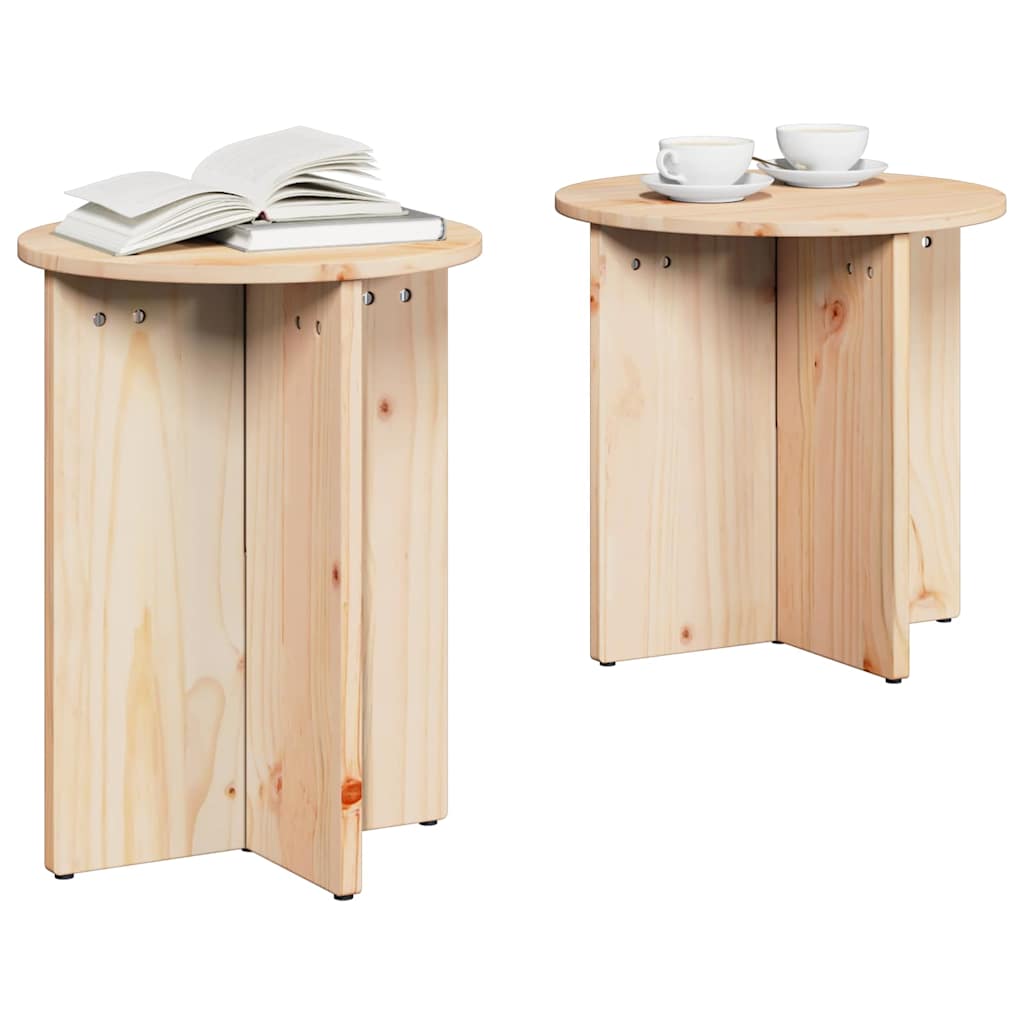 Sofabord 2 pcs Naturfarvet