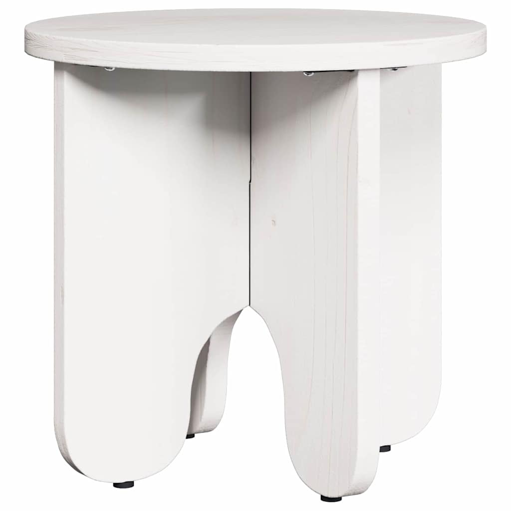 Sofabord 2 pcs Hvid Massivt fyrretræ