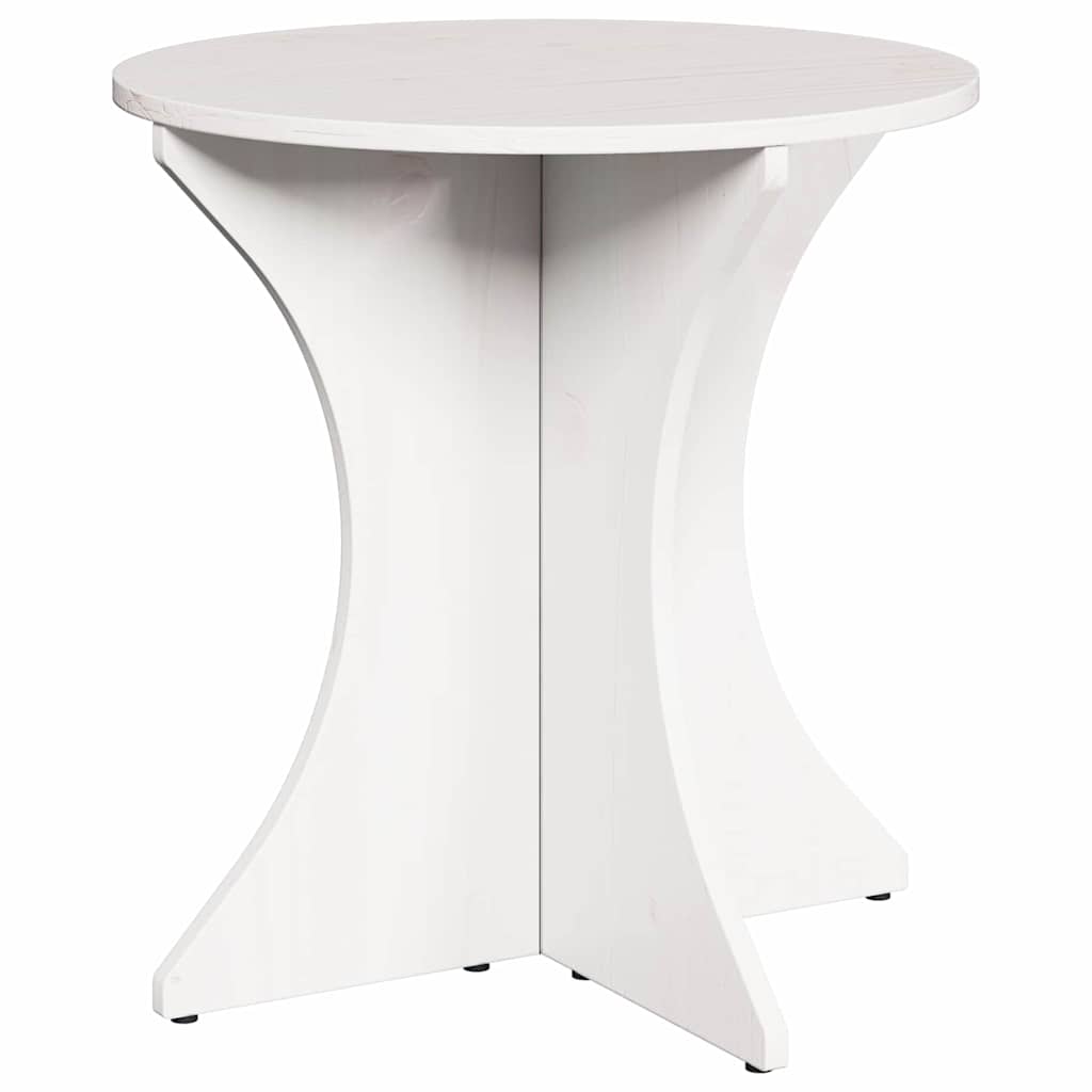 Sofabord 2 pcs Hvid Massivt fyrretræ