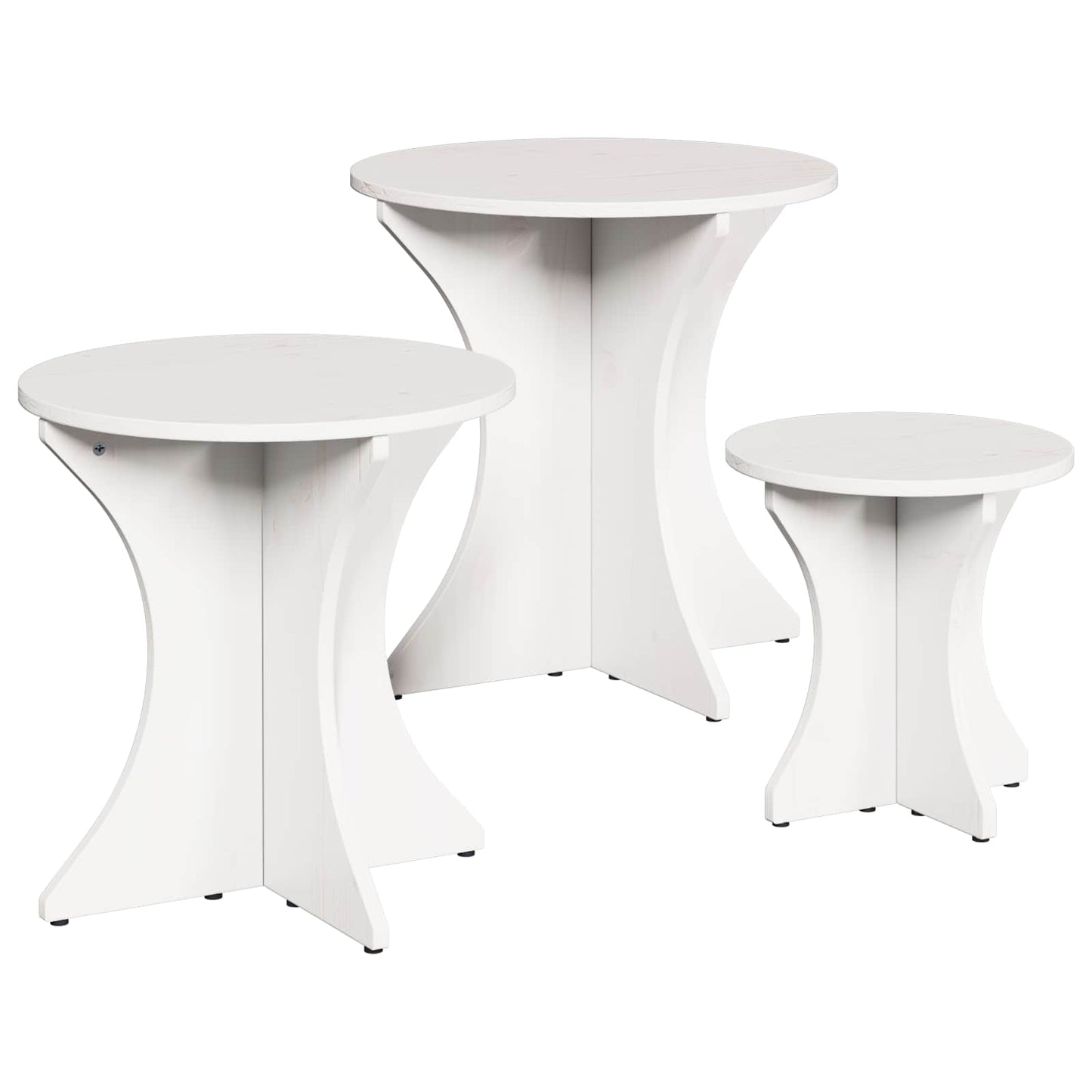 Sofabord 3 pcs Hvid