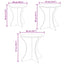 Sofabord 3 pcs Hvid
