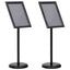 Plakat Stande 2 pcs Sort 45 x 32,7 x 108 cm Aluminium