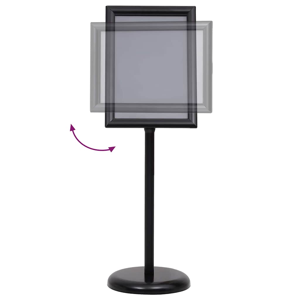Plakat Stande 2 pcs Sort 45 x 32,7 x 108 cm Aluminium