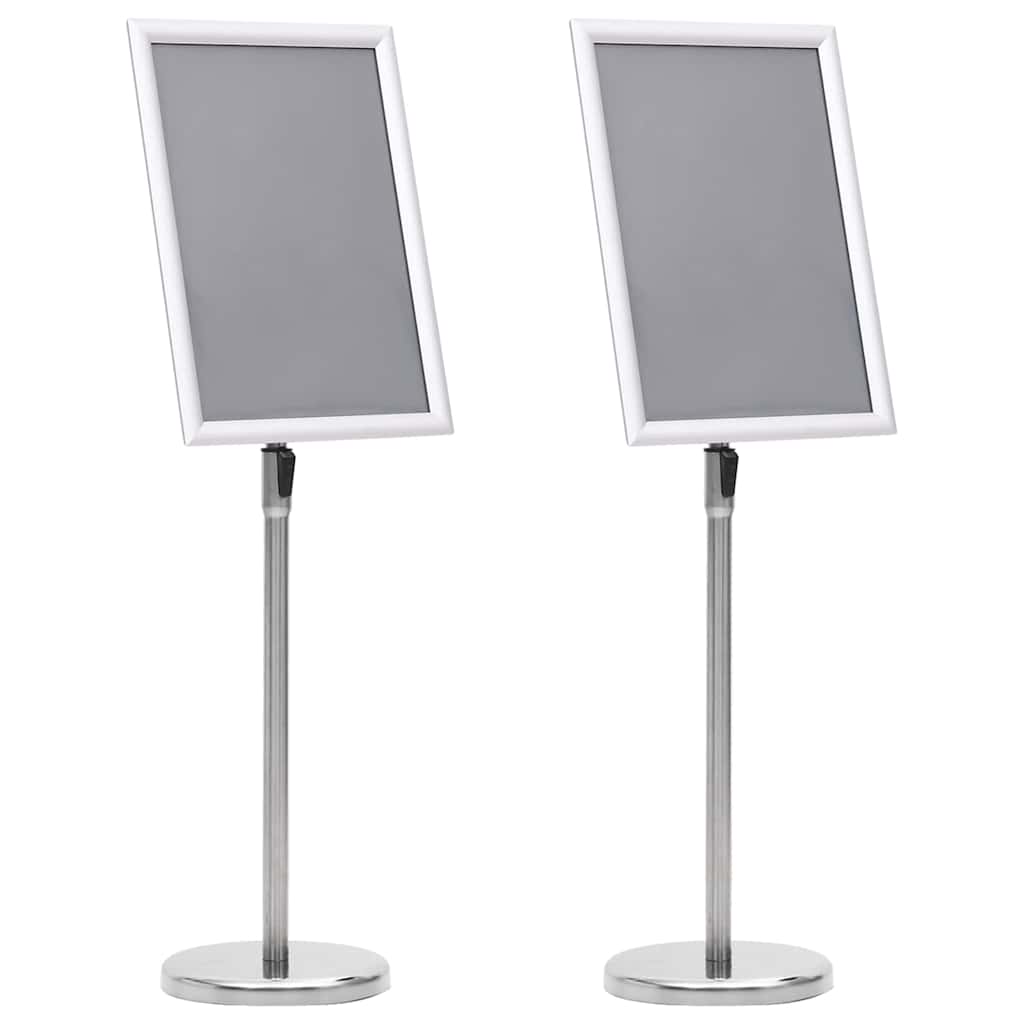 Plakat Stande 2 pcs Sølv 45 x 32,7 x 108 cm Aluminium
