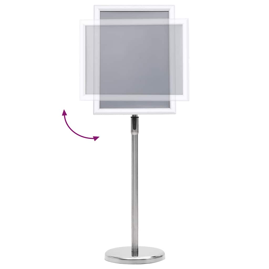 Plakat Stande 2 pcs Sølv 45 x 32,7 x 108 cm Aluminium