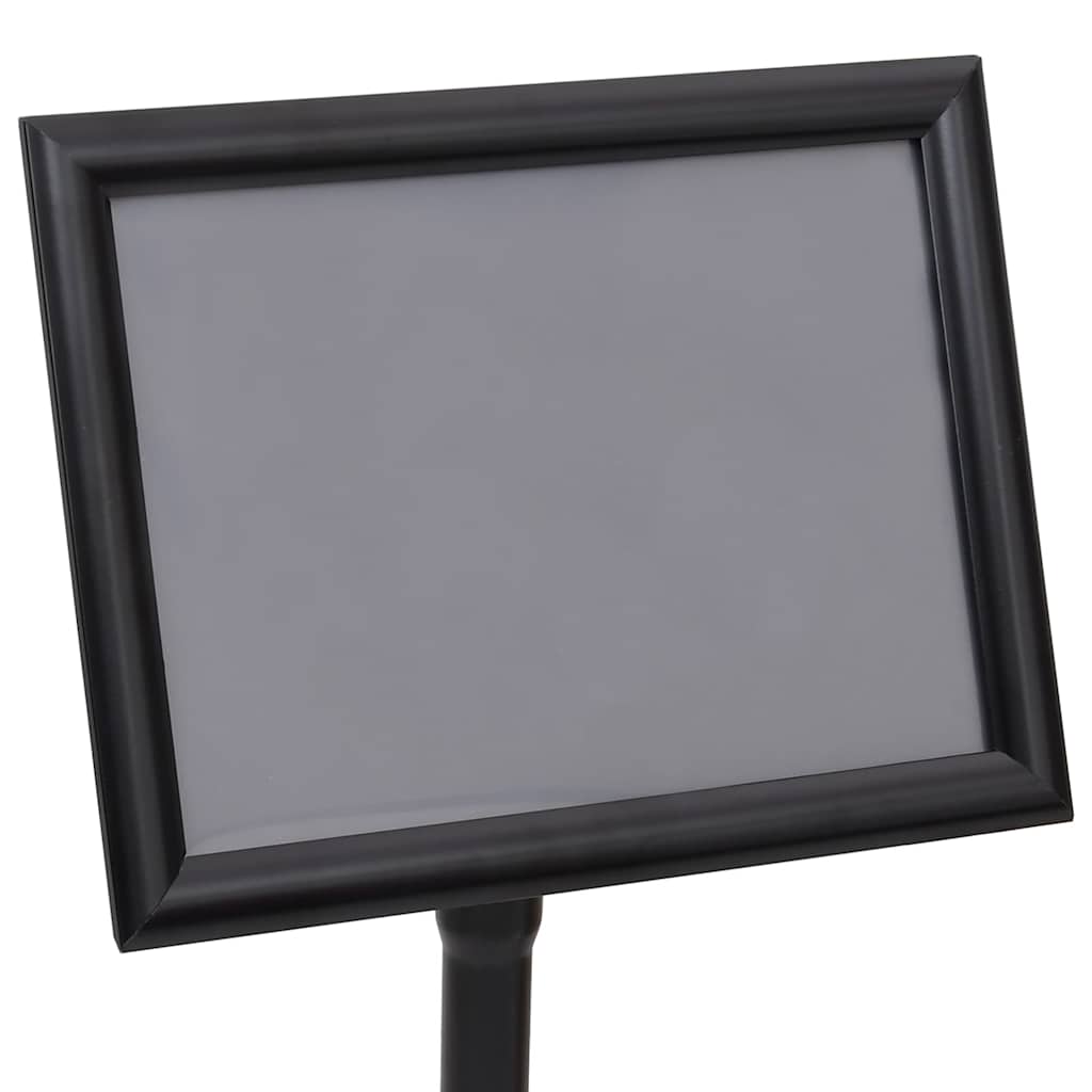Plakat Stande 2 pcs Sort 32,7 x 24 x 108 cm Aluminium