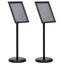 Plakat Stande 2 pcs Sort 32,7 x 24 x 108 cm Aluminium