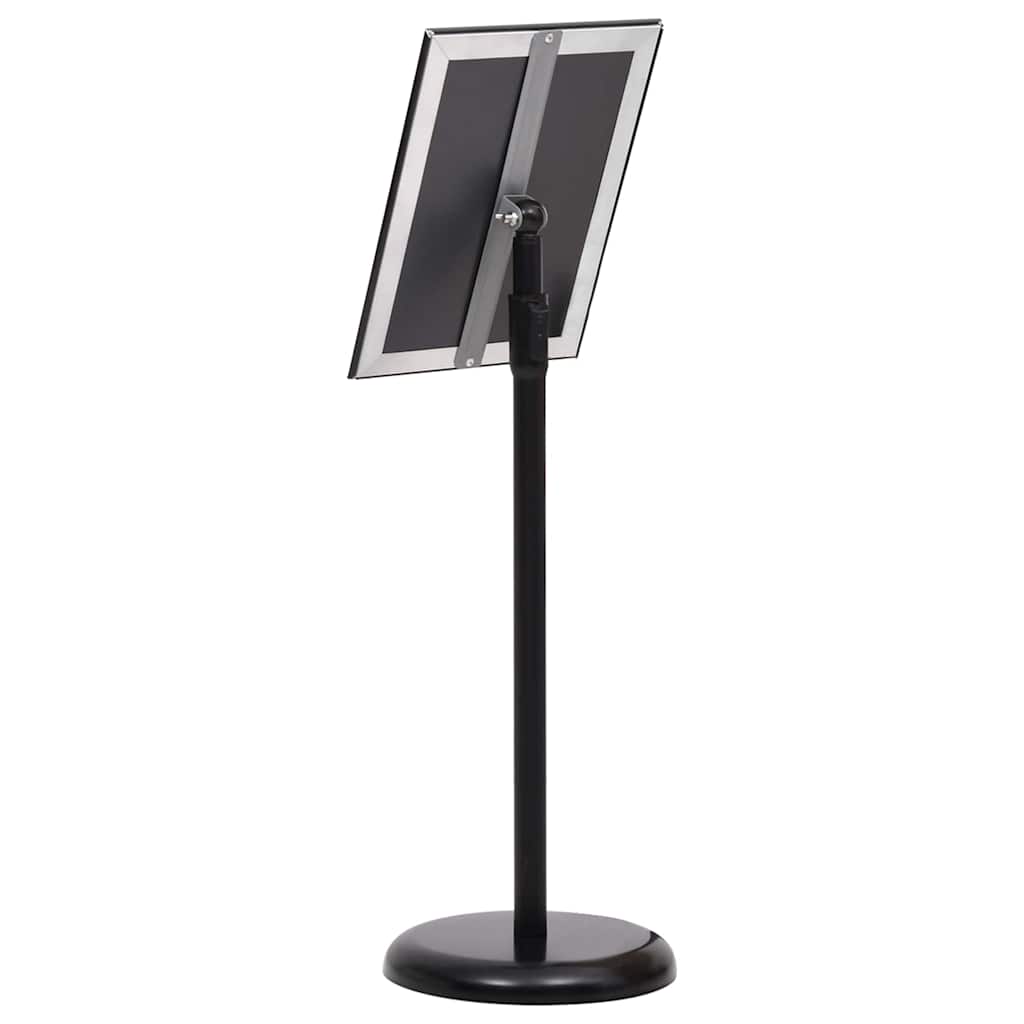 Plakat Stande 2 pcs Sort 32,7 x 24 x 108 cm Aluminium