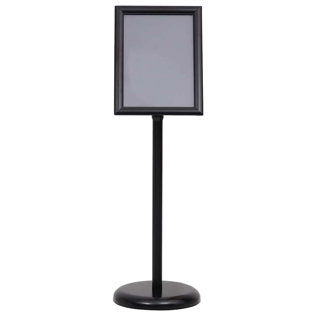 Plakat Stande 2 pcs Sort 32,7 x 24 x 108 cm Aluminium
