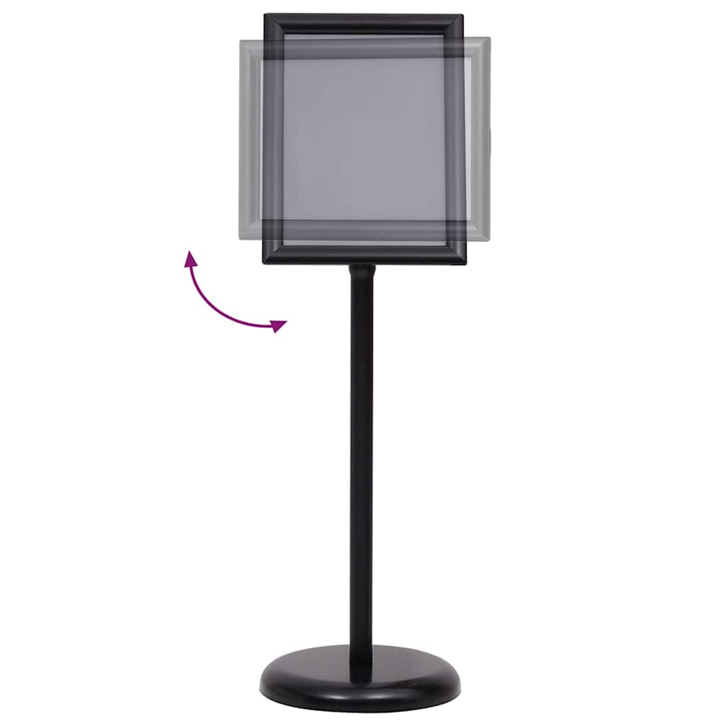 Plakat Stande 2 pcs Sort 32,7 x 24 x 108 cm Aluminium