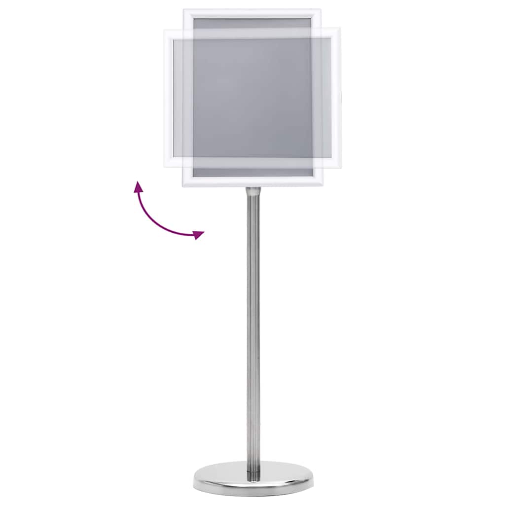 Plakat Stande 2 pcs Sølv 32,7 x 24 x 108 cm Aluminium