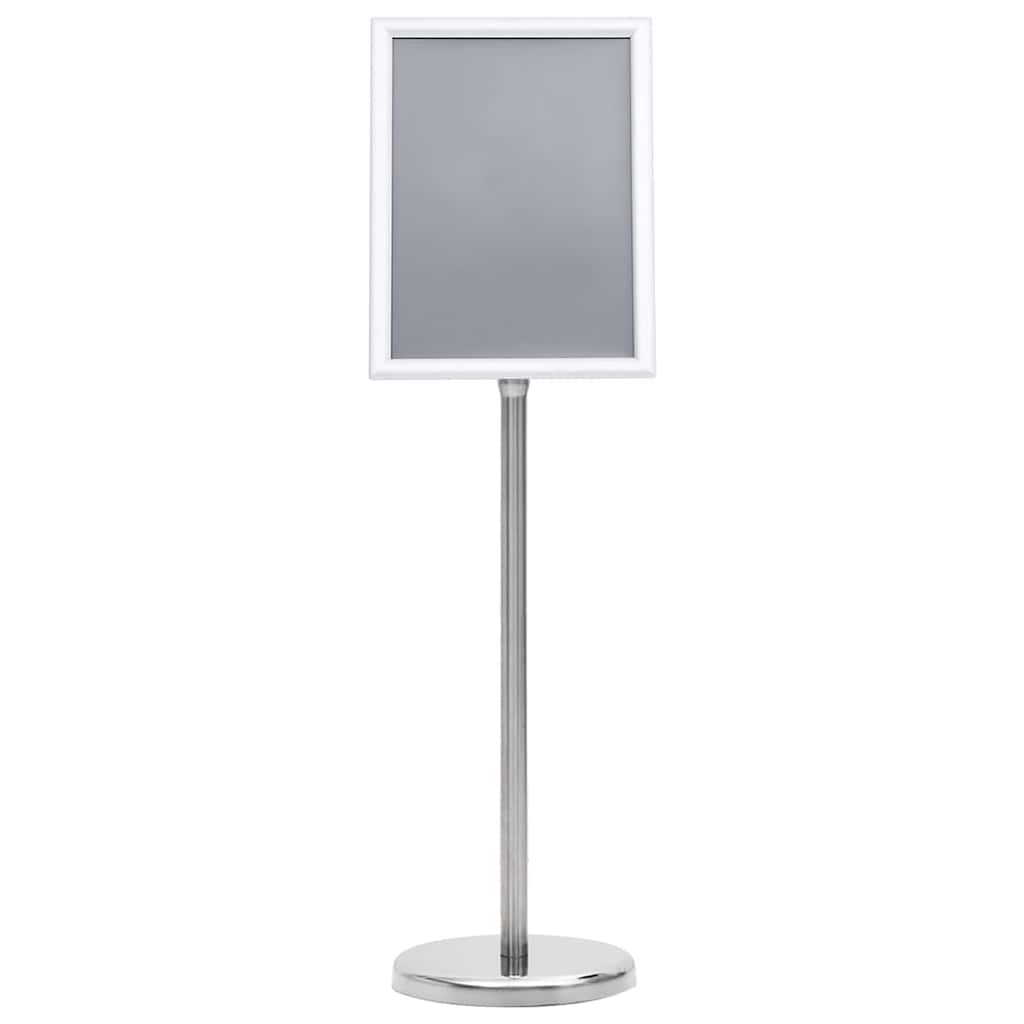 Plakat Stande 2 pcs Sølv 32,7 x 24 x 108 cm Aluminium